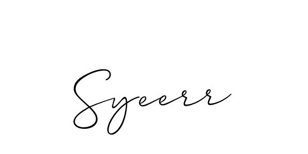 Make a beautiful signature design for name Syeerr. Use this online signature maker to create a handwritten signature for free. Syeerr signature style 2 images and pictures png