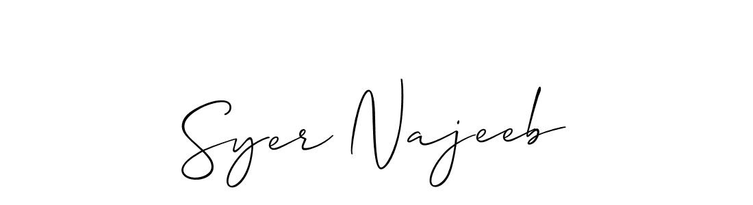 Once you've used our free online signature maker to create your best signature Allison_Script style, it's time to enjoy all of the benefits that Syer Najeeb name signing documents. Syer Najeeb signature style 2 images and pictures png