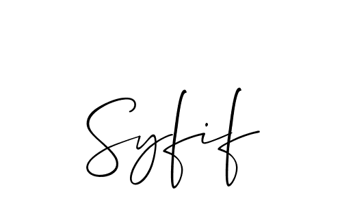 How to Draw Syfif signature style? Allison_Script is a latest design signature styles for name Syfif. Syfif signature style 2 images and pictures png