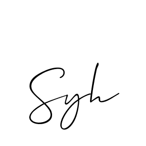 if you are searching for the best signature style for your name Syh. so please give up your signature search. here we have designed multiple signature styles  using Allison_Script. Syh signature style 2 images and pictures png