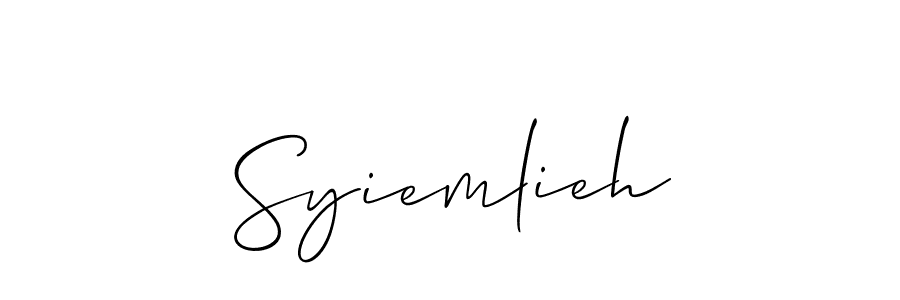 Make a beautiful signature design for name Syiemlieh. Use this online signature maker to create a handwritten signature for free. Syiemlieh signature style 2 images and pictures png
