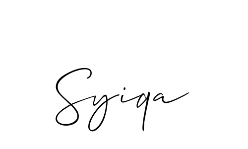 Syiqa stylish signature style. Best Handwritten Sign (Allison_Script) for my name. Handwritten Signature Collection Ideas for my name Syiqa. Syiqa signature style 2 images and pictures png