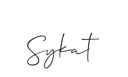 Sykat stylish signature style. Best Handwritten Sign (Allison_Script) for my name. Handwritten Signature Collection Ideas for my name Sykat. Sykat signature style 2 images and pictures png