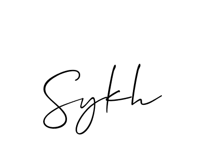 How to make Sykh signature? Allison_Script is a professional autograph style. Create handwritten signature for Sykh name. Sykh signature style 2 images and pictures png