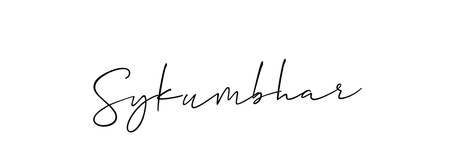 if you are searching for the best signature style for your name Sykumbhar. so please give up your signature search. here we have designed multiple signature styles  using Allison_Script. Sykumbhar signature style 2 images and pictures png
