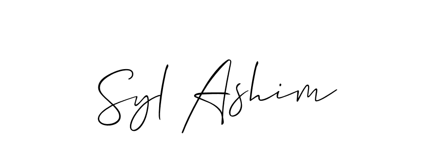 How to Draw Syl Ashim signature style? Allison_Script is a latest design signature styles for name Syl Ashim. Syl Ashim signature style 2 images and pictures png