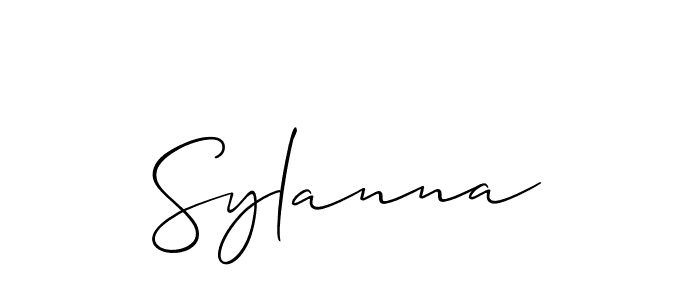 Create a beautiful signature design for name Sylanna. With this signature (Allison_Script) fonts, you can make a handwritten signature for free. Sylanna signature style 2 images and pictures png
