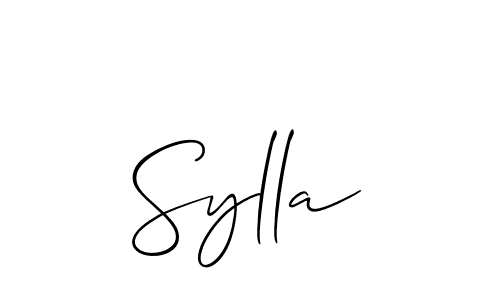 Use a signature maker to create a handwritten signature online. With this signature software, you can design (Allison_Script) your own signature for name Sylla. Sylla signature style 2 images and pictures png