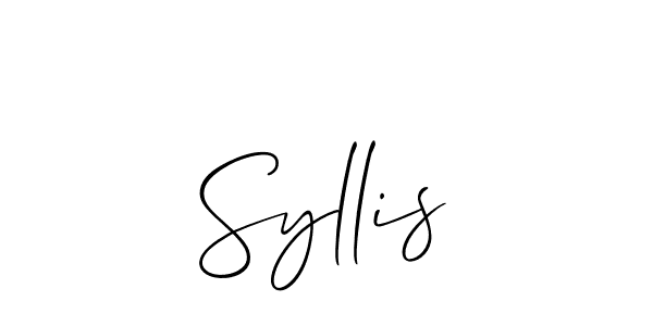 Create a beautiful signature design for name Syllis. With this signature (Allison_Script) fonts, you can make a handwritten signature for free. Syllis signature style 2 images and pictures png