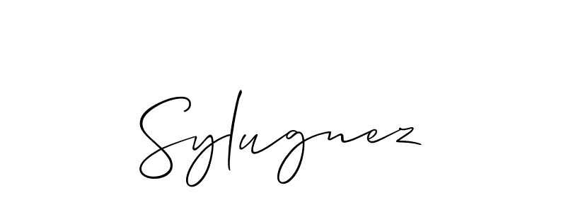 Make a beautiful signature design for name Sylugnez. With this signature (Allison_Script) style, you can create a handwritten signature for free. Sylugnez signature style 2 images and pictures png