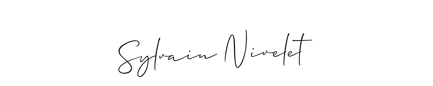 How to Draw Sylvain Nivelet signature style? Allison_Script is a latest design signature styles for name Sylvain Nivelet. Sylvain Nivelet signature style 2 images and pictures png