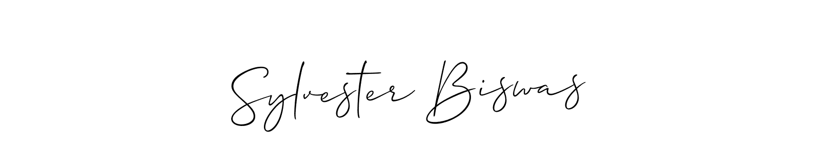 Use a signature maker to create a handwritten signature online. With this signature software, you can design (Allison_Script) your own signature for name Sylvester Biswas. Sylvester Biswas signature style 2 images and pictures png