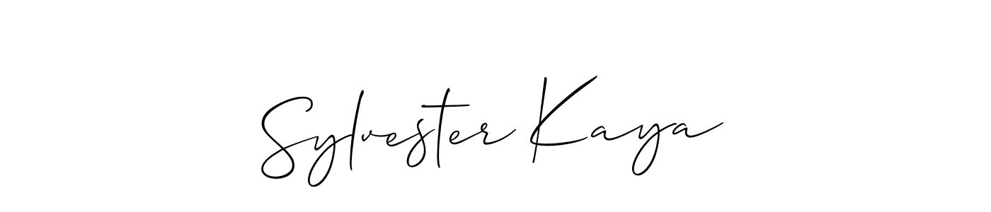 Sylvester Kaya stylish signature style. Best Handwritten Sign (Allison_Script) for my name. Handwritten Signature Collection Ideas for my name Sylvester Kaya. Sylvester Kaya signature style 2 images and pictures png