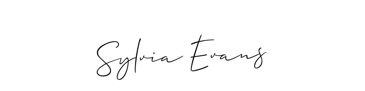 Use a signature maker to create a handwritten signature online. With this signature software, you can design (Allison_Script) your own signature for name Sylvia Evans. Sylvia Evans signature style 2 images and pictures png