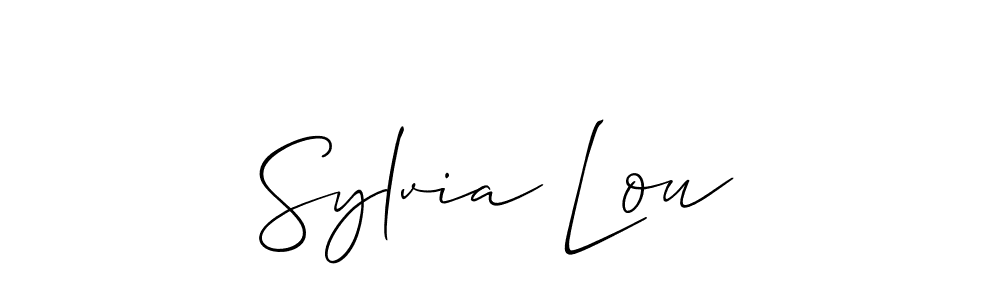 The best way (Allison_Script) to make a short signature is to pick only two or three words in your name. The name Sylvia Lou include a total of six letters. For converting this name. Sylvia Lou signature style 2 images and pictures png