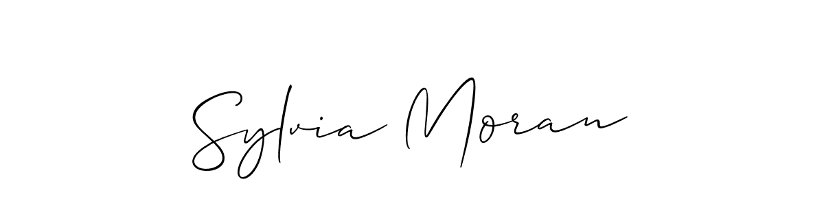 Make a beautiful signature design for name Sylvia Moran. With this signature (Allison_Script) style, you can create a handwritten signature for free. Sylvia Moran signature style 2 images and pictures png