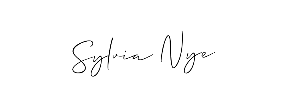 Also we have Sylvia Nye name is the best signature style. Create professional handwritten signature collection using Allison_Script autograph style. Sylvia Nye signature style 2 images and pictures png