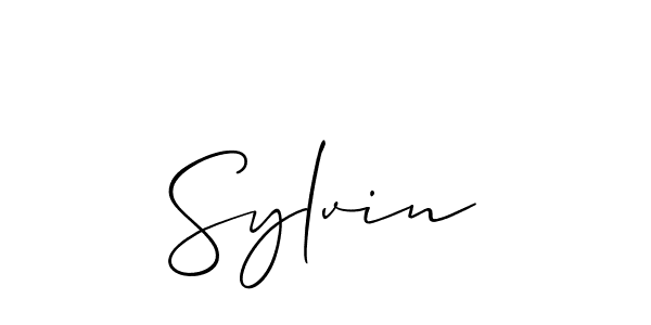 if you are searching for the best signature style for your name Sylvin. so please give up your signature search. here we have designed multiple signature styles  using Allison_Script. Sylvin signature style 2 images and pictures png