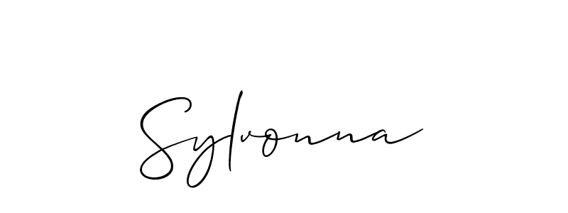 Allison_Script is a professional signature style that is perfect for those who want to add a touch of class to their signature. It is also a great choice for those who want to make their signature more unique. Get Sylvonna name to fancy signature for free. Sylvonna signature style 2 images and pictures png