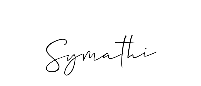 Create a beautiful signature design for name Symathi. With this signature (Allison_Script) fonts, you can make a handwritten signature for free. Symathi signature style 2 images and pictures png
