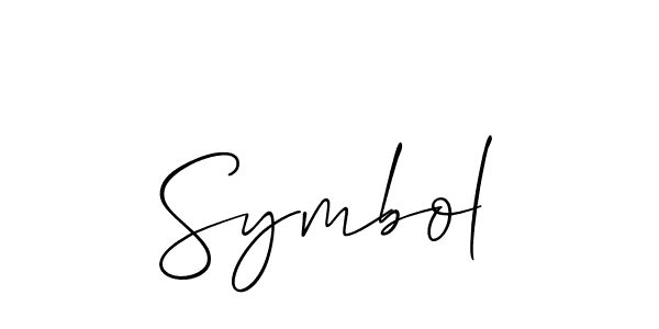 Create a beautiful signature design for name Symbol. With this signature (Allison_Script) fonts, you can make a handwritten signature for free. Symbol signature style 2 images and pictures png