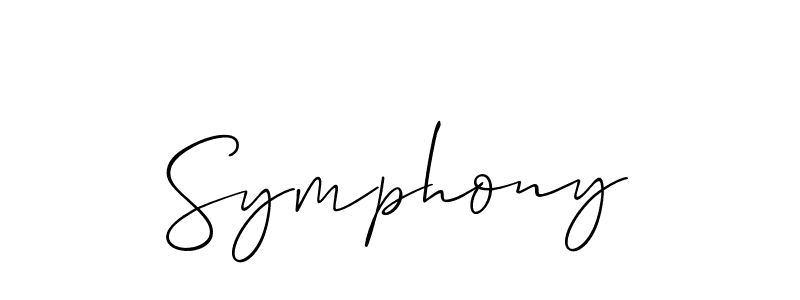 Create a beautiful signature design for name Symphony. With this signature (Allison_Script) fonts, you can make a handwritten signature for free. Symphony signature style 2 images and pictures png