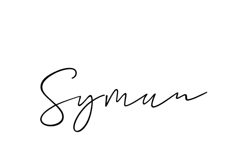 if you are searching for the best signature style for your name Symun. so please give up your signature search. here we have designed multiple signature styles  using Allison_Script. Symun signature style 2 images and pictures png