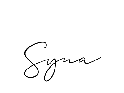 It looks lik you need a new signature style for name Syna. Design unique handwritten (Allison_Script) signature with our free signature maker in just a few clicks. Syna signature style 2 images and pictures png