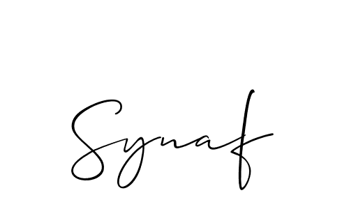 Also You can easily find your signature by using the search form. We will create Synaf name handwritten signature images for you free of cost using Allison_Script sign style. Synaf signature style 2 images and pictures png