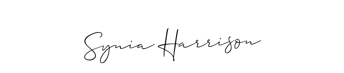 Make a short Synia Harrison signature style. Manage your documents anywhere anytime using Allison_Script. Create and add eSignatures, submit forms, share and send files easily. Synia Harrison signature style 2 images and pictures png