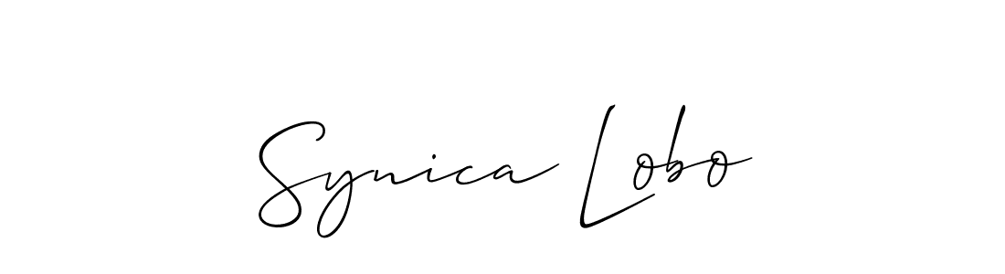 Use a signature maker to create a handwritten signature online. With this signature software, you can design (Allison_Script) your own signature for name Synica Lobo. Synica Lobo signature style 2 images and pictures png