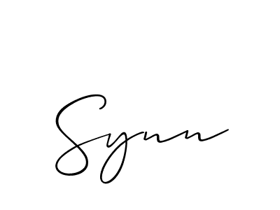 Use a signature maker to create a handwritten signature online. With this signature software, you can design (Allison_Script) your own signature for name Synn. Synn signature style 2 images and pictures png