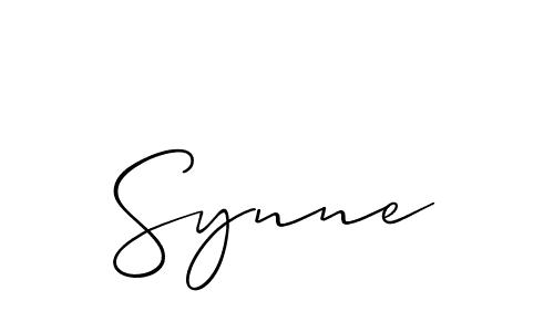 The best way (Allison_Script) to make a short signature is to pick only two or three words in your name. The name Synne include a total of six letters. For converting this name. Synne signature style 2 images and pictures png