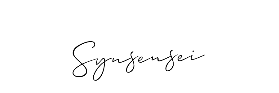 Also we have Synsensei name is the best signature style. Create professional handwritten signature collection using Allison_Script autograph style. Synsensei signature style 2 images and pictures png