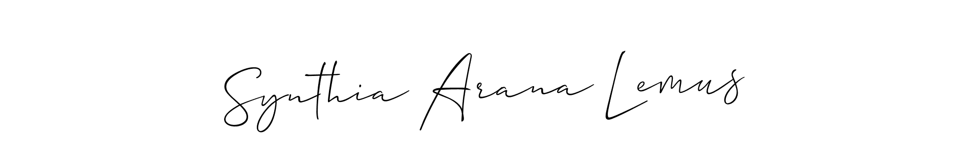 Synthia Arana Lemus stylish signature style. Best Handwritten Sign (Allison_Script) for my name. Handwritten Signature Collection Ideas for my name Synthia Arana Lemus. Synthia Arana Lemus signature style 2 images and pictures png