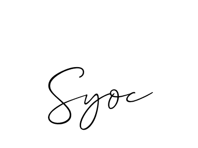 You can use this online signature creator to create a handwritten signature for the name Syoc. This is the best online autograph maker. Syoc signature style 2 images and pictures png