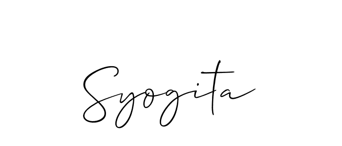 Syogita stylish signature style. Best Handwritten Sign (Allison_Script) for my name. Handwritten Signature Collection Ideas for my name Syogita. Syogita signature style 2 images and pictures png