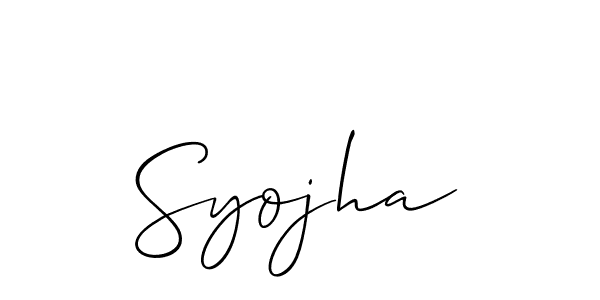 Make a beautiful signature design for name Syojha. With this signature (Allison_Script) style, you can create a handwritten signature for free. Syojha signature style 2 images and pictures png