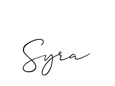 Make a short Syra signature style. Manage your documents anywhere anytime using Allison_Script. Create and add eSignatures, submit forms, share and send files easily. Syra signature style 2 images and pictures png