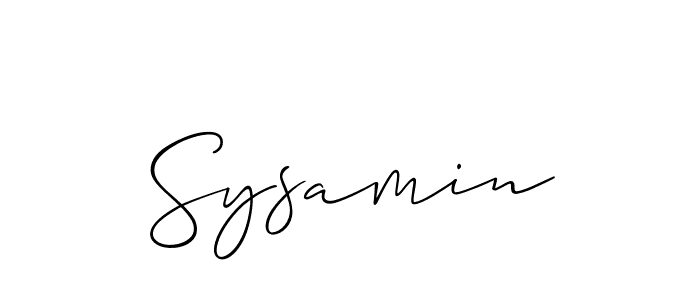 Best and Professional Signature Style for Sysamin. Allison_Script Best Signature Style Collection. Sysamin signature style 2 images and pictures png