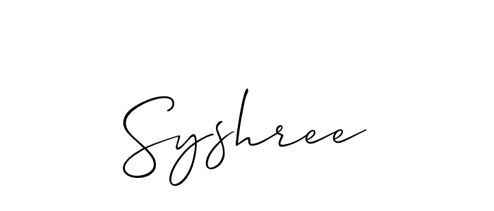 Also You can easily find your signature by using the search form. We will create Syshree name handwritten signature images for you free of cost using Allison_Script sign style. Syshree signature style 2 images and pictures png