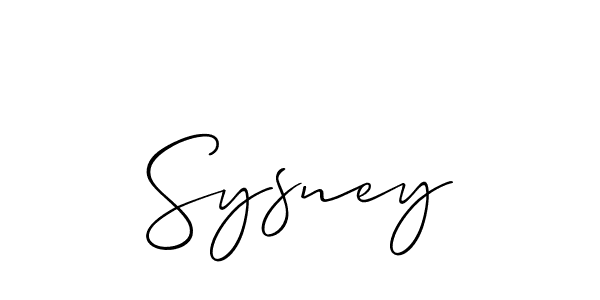 How to make Sysney signature? Allison_Script is a professional autograph style. Create handwritten signature for Sysney name. Sysney signature style 2 images and pictures png