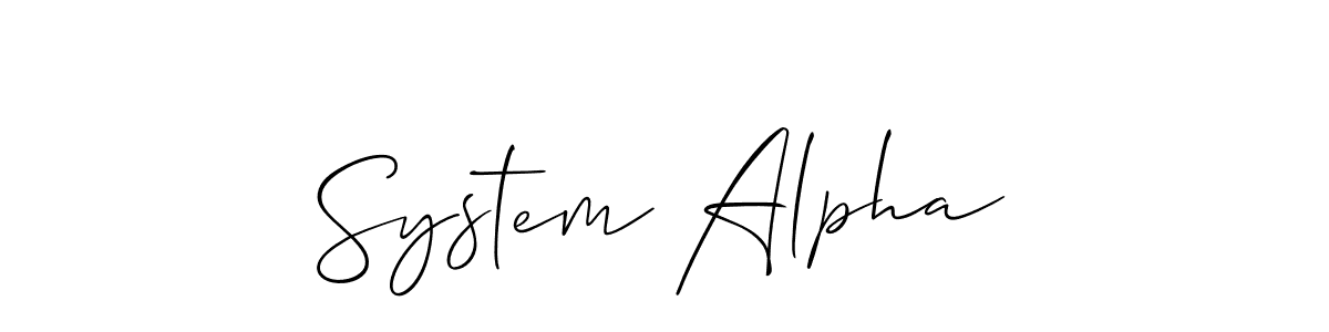 Allison_Script is a professional signature style that is perfect for those who want to add a touch of class to their signature. It is also a great choice for those who want to make their signature more unique. Get System Alpha name to fancy signature for free. System Alpha signature style 2 images and pictures png