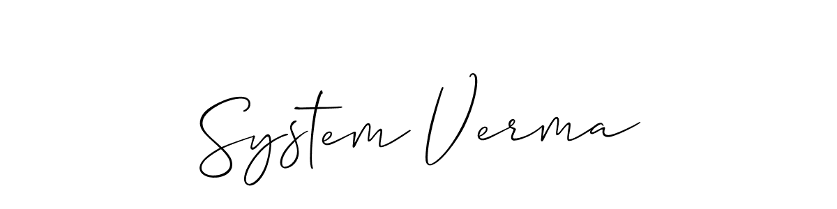System Verma stylish signature style. Best Handwritten Sign (Allison_Script) for my name. Handwritten Signature Collection Ideas for my name System Verma. System Verma signature style 2 images and pictures png