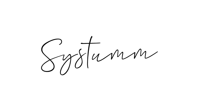 Create a beautiful signature design for name Systumm. With this signature (Allison_Script) fonts, you can make a handwritten signature for free. Systumm signature style 2 images and pictures png