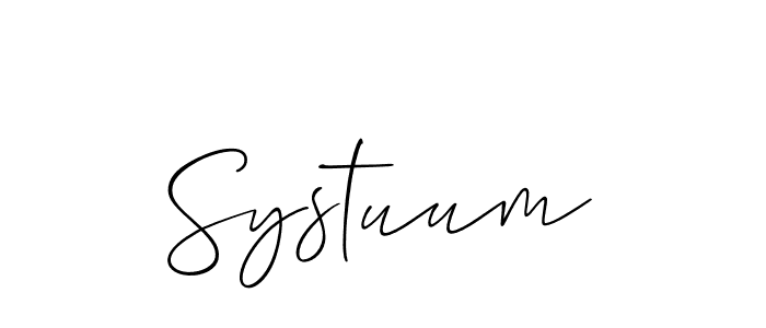 Similarly Allison_Script is the best handwritten signature design. Signature creator online .You can use it as an online autograph creator for name Systuum. Systuum signature style 2 images and pictures png