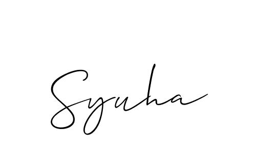 Similarly Allison_Script is the best handwritten signature design. Signature creator online .You can use it as an online autograph creator for name Syuha. Syuha signature style 2 images and pictures png