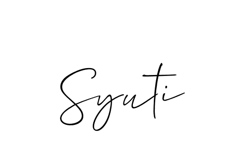 Once you've used our free online signature maker to create your best signature Allison_Script style, it's time to enjoy all of the benefits that Syuti name signing documents. Syuti signature style 2 images and pictures png