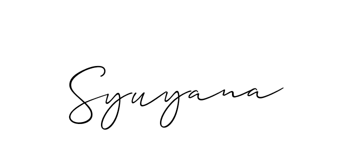 You can use this online signature creator to create a handwritten signature for the name Syuyana. This is the best online autograph maker. Syuyana signature style 2 images and pictures png