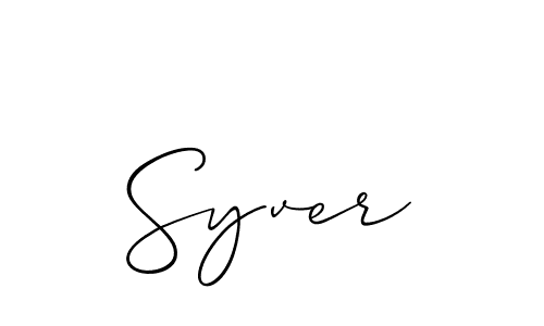 Best and Professional Signature Style for Syver. Allison_Script Best Signature Style Collection. Syver signature style 2 images and pictures png